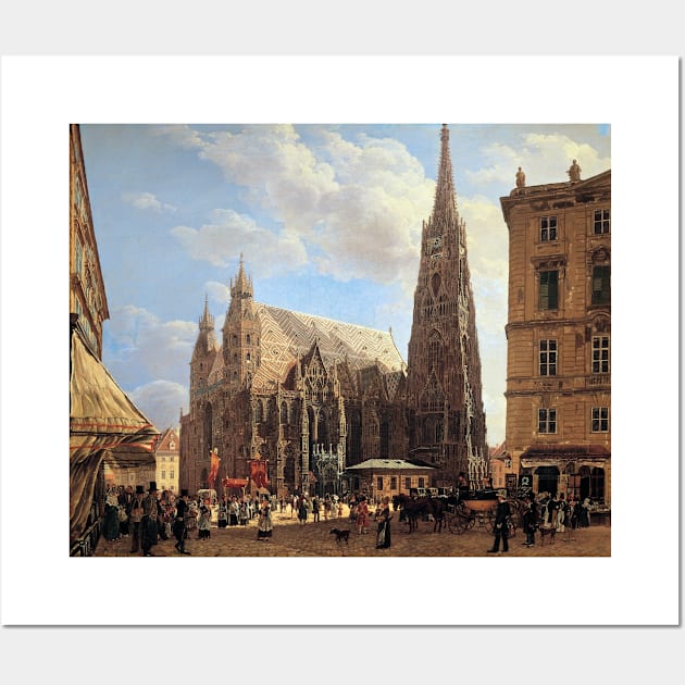 Rudolf von Alt St. Stephen's Cathedral in Vienna Wall Art by pdpress